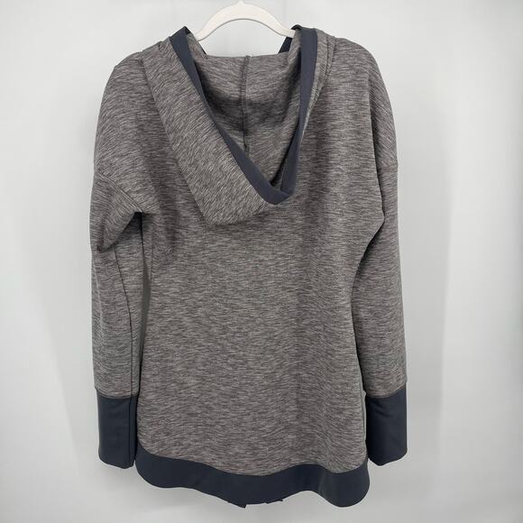 Patty Boutik Charcoal Jacket, Longer length, Hood, Spandex, Shaped, Ladies Large - Picture 2 of 5